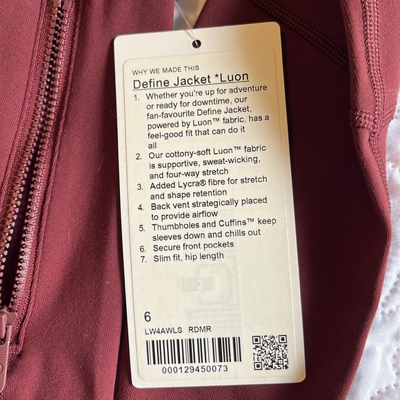 NWT Define jacket maroon, burgundy size 6 Red Merlot - Picture 2 of 4